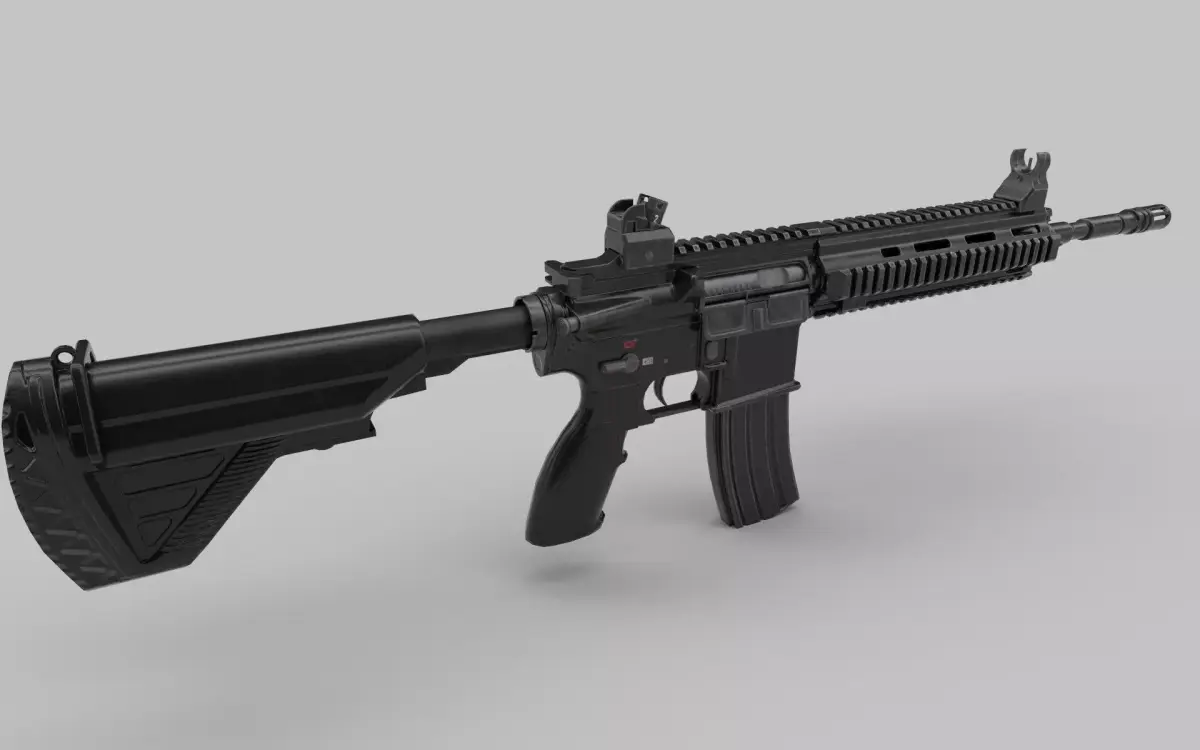 M416 RIFLE Low-poly 3D model Low-poly 3D model