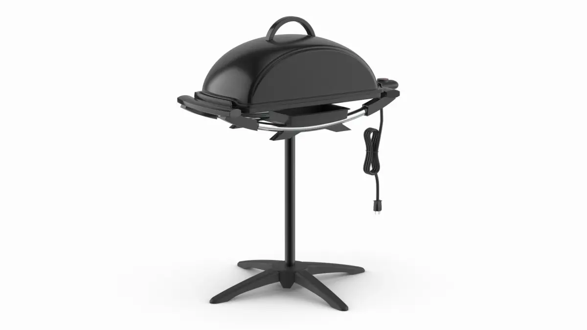 Dome Lid Electric BBQ Grill Black 3D model