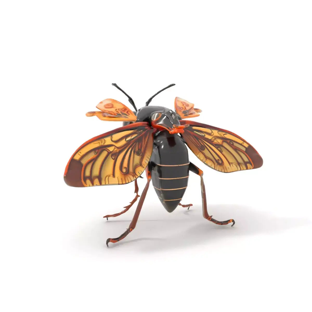 Steampunk Cicada model pack Low-poly 3D model