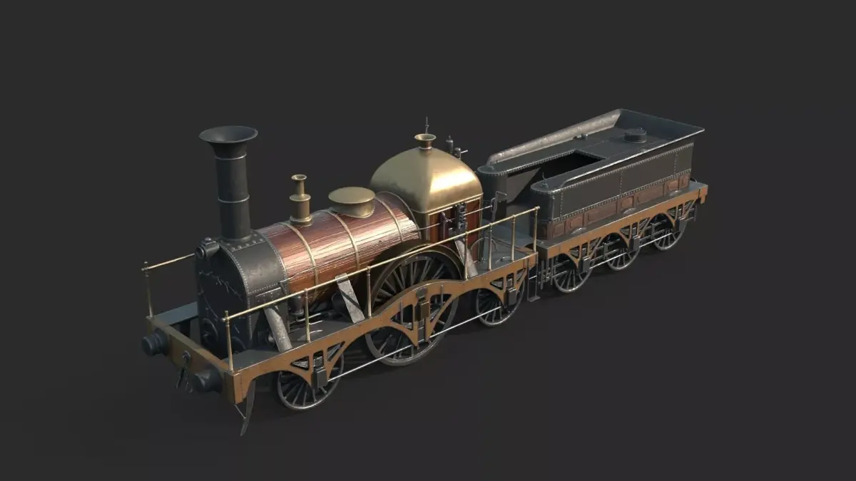 Vintage vehicle Firefly locomotive 3D model