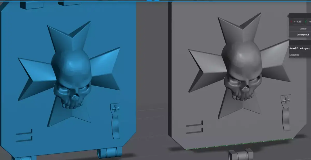 Templar Rhino Skull Cross Door  3D model