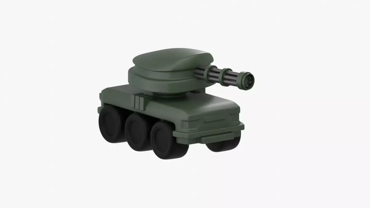 Army Tank 3D Illustration 3D model