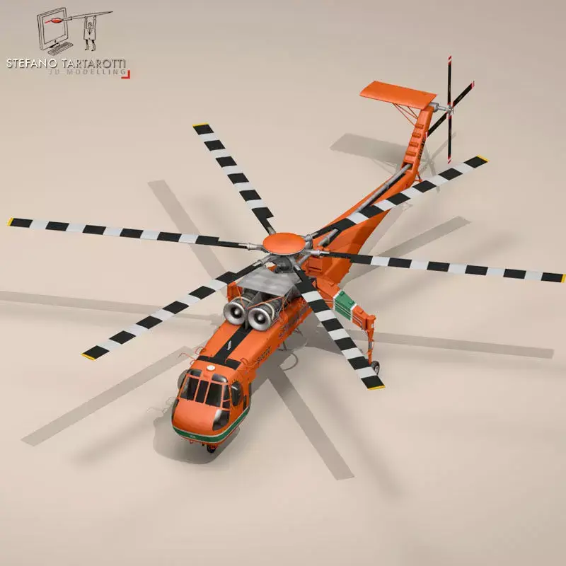 S-64E Skycrane 3D model