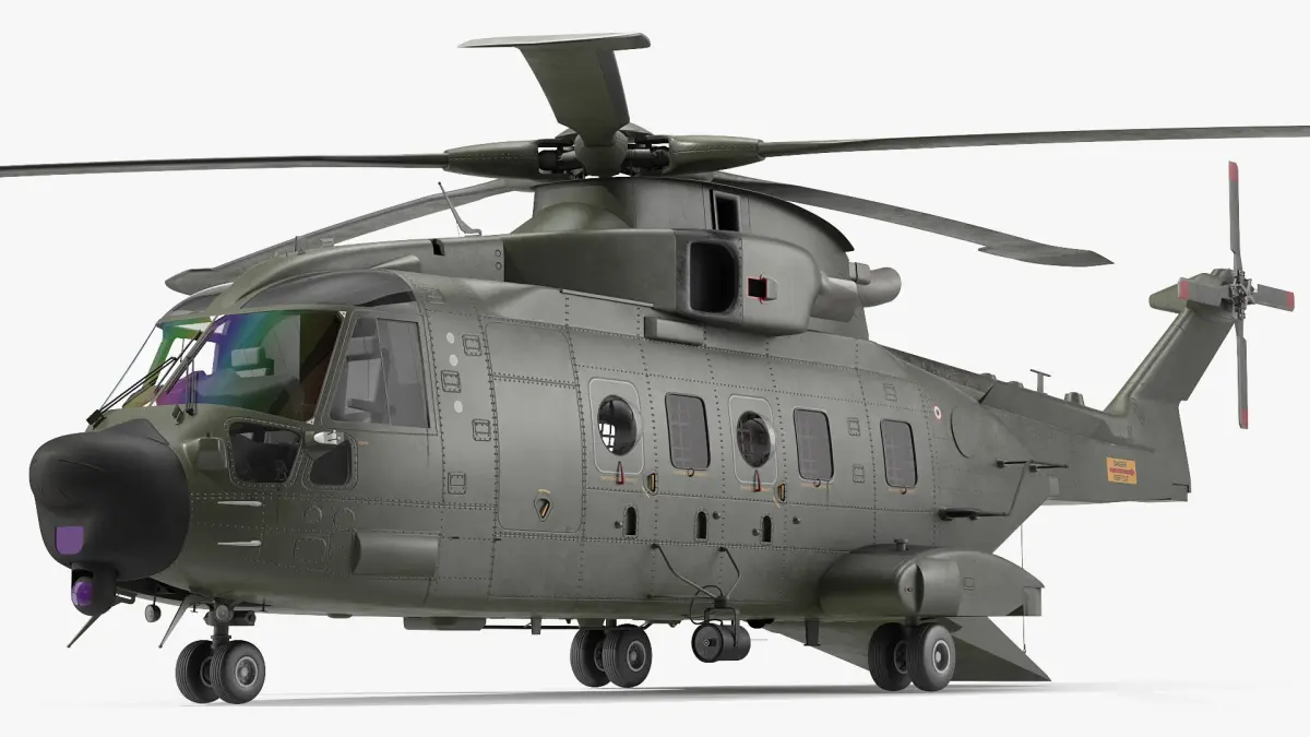 AgustaWestland AW101 Merlin Helicopter Royal Air Force 3D model