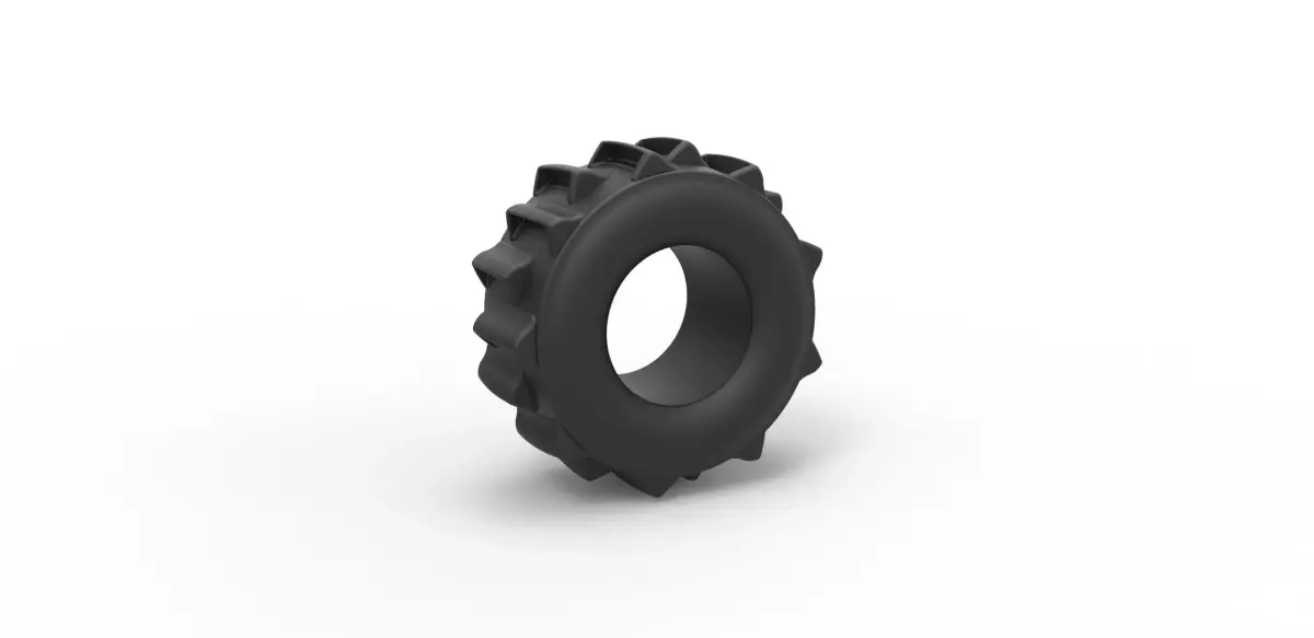 Dirt dragster rear tire 6 Scale 1 to 25 3D print model