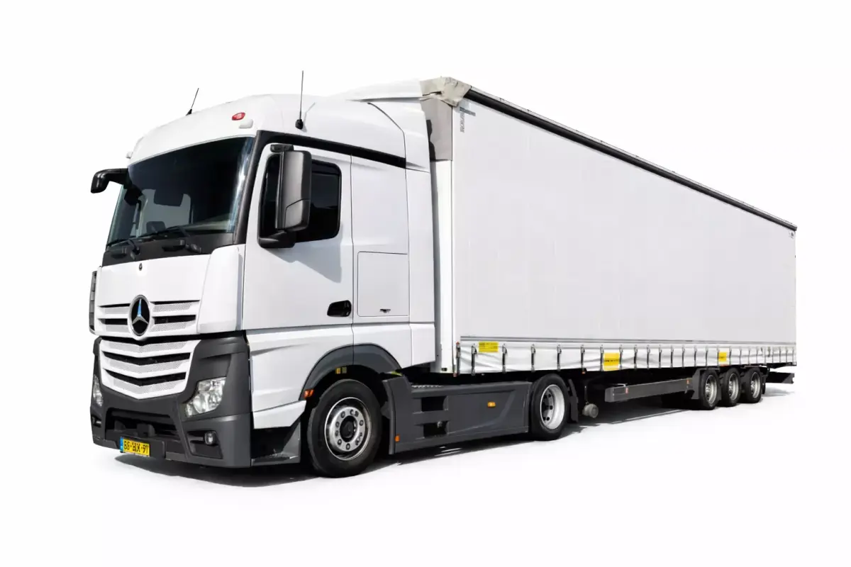 Mercedes Actros Semi Truck With Trailer Cargo Transport 3D model