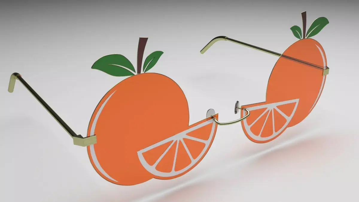 Orange Sunglasses 3D model