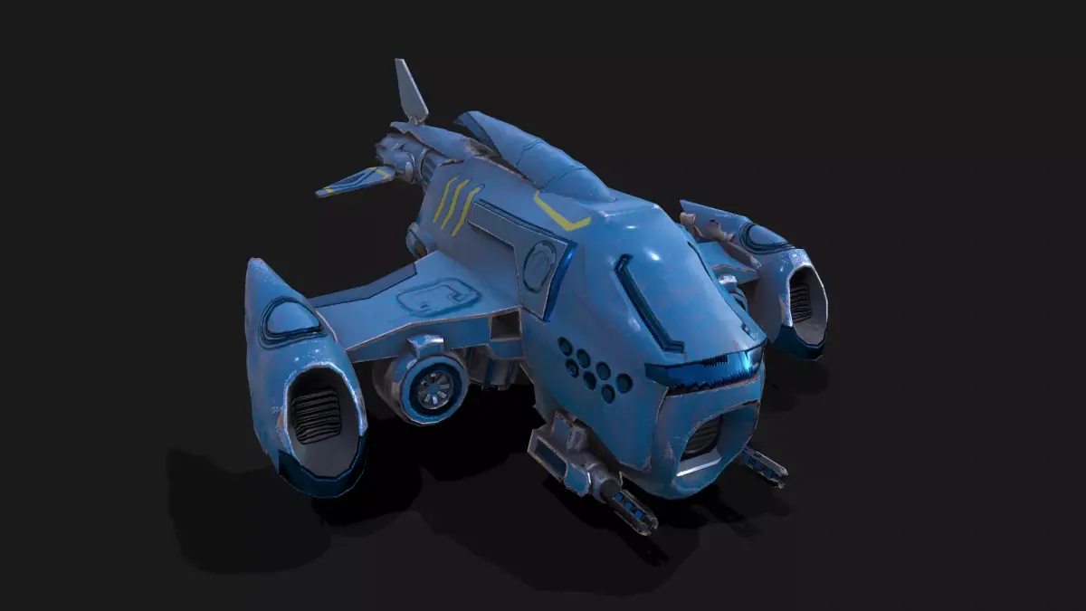 Scifi Drone Low-poly 3D model purchase