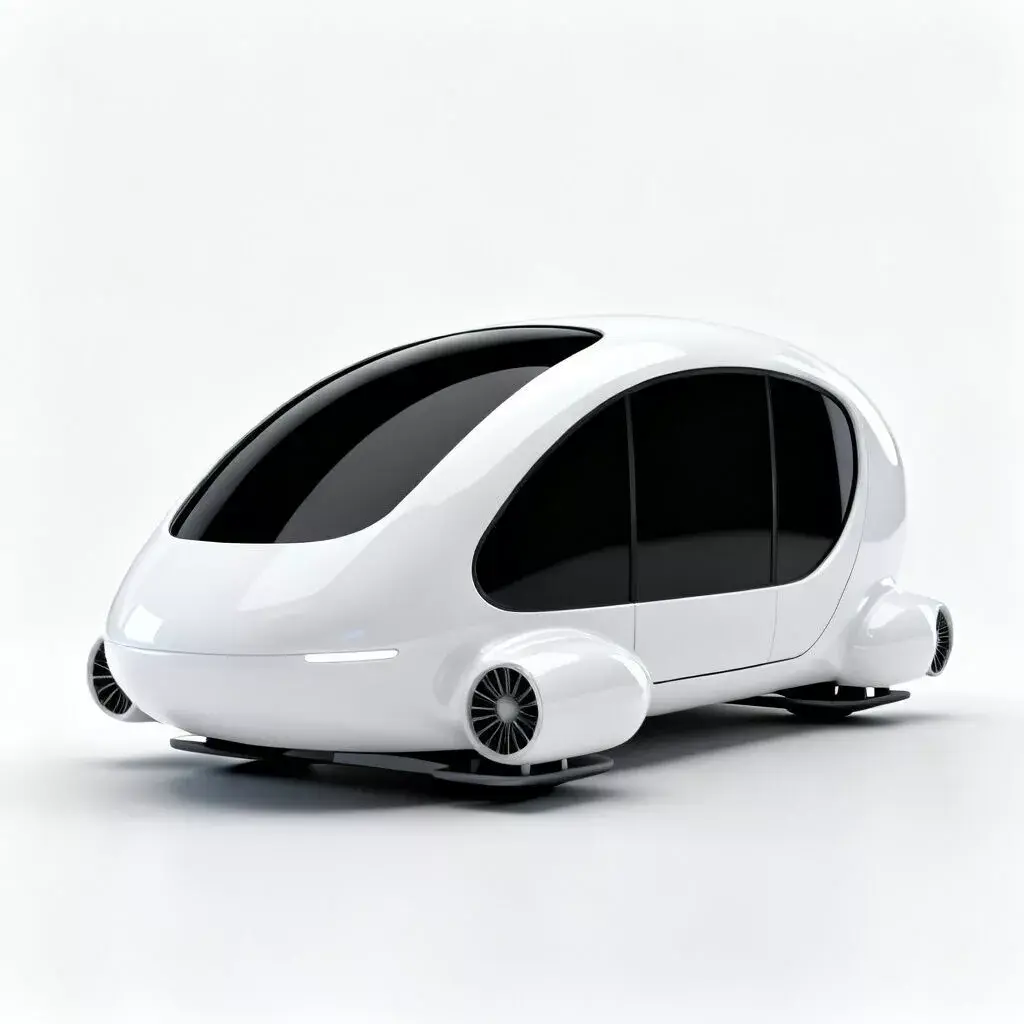 Realistic Futuristic Transit Pod 3D Model Low-poly 3D model