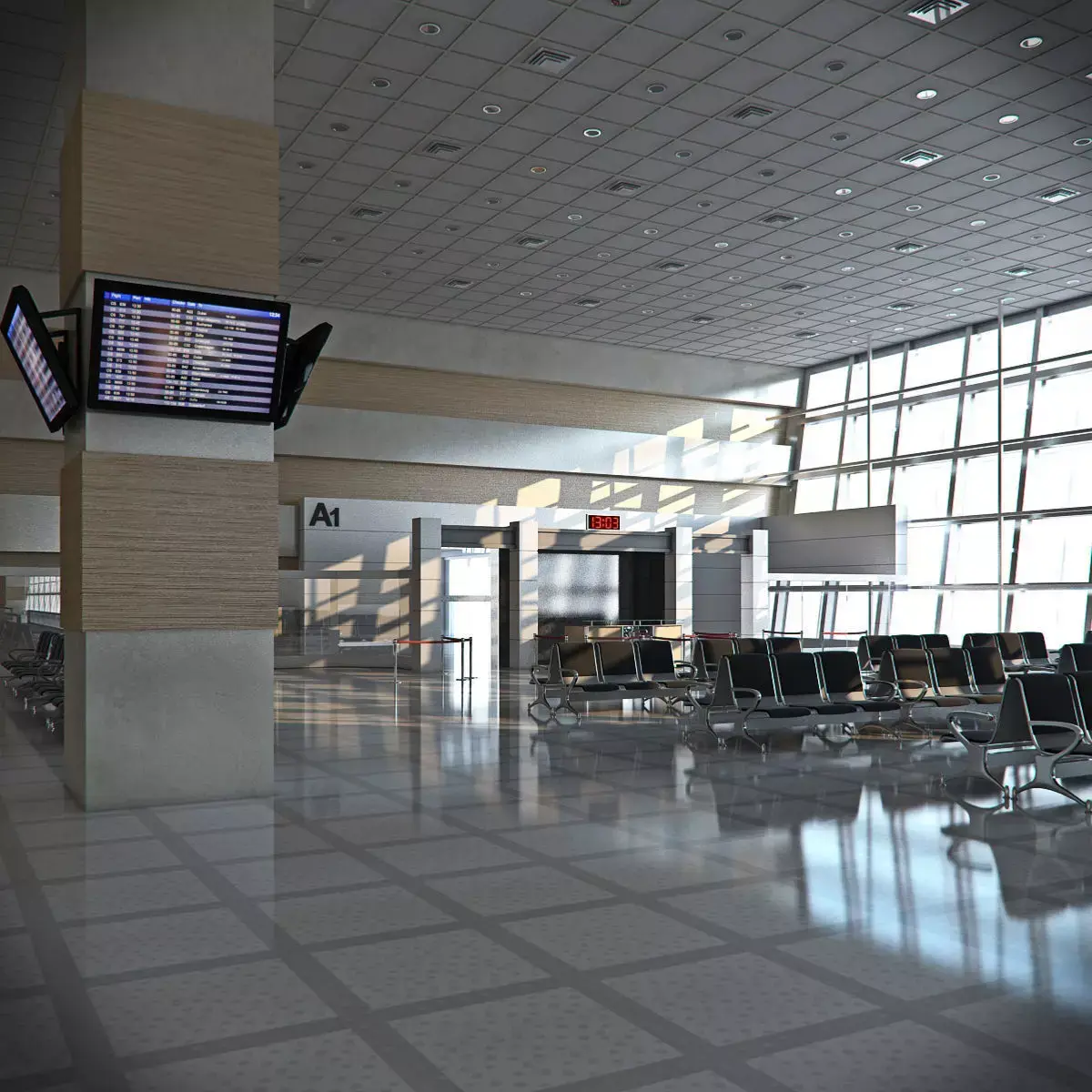 Airport Departures Lounge 3D model
