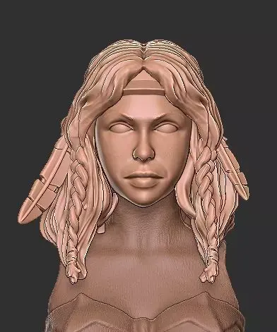 Goldmoon Mythic Legions Head and Staff 3D print model