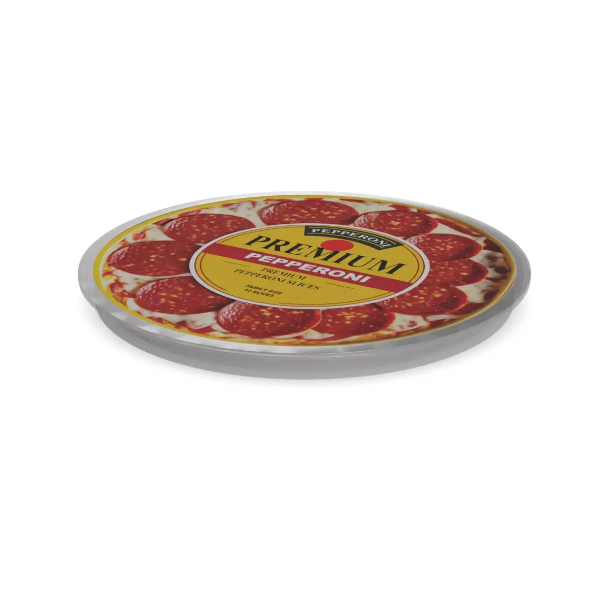 Dried meats Pepperoni Slices 3D model