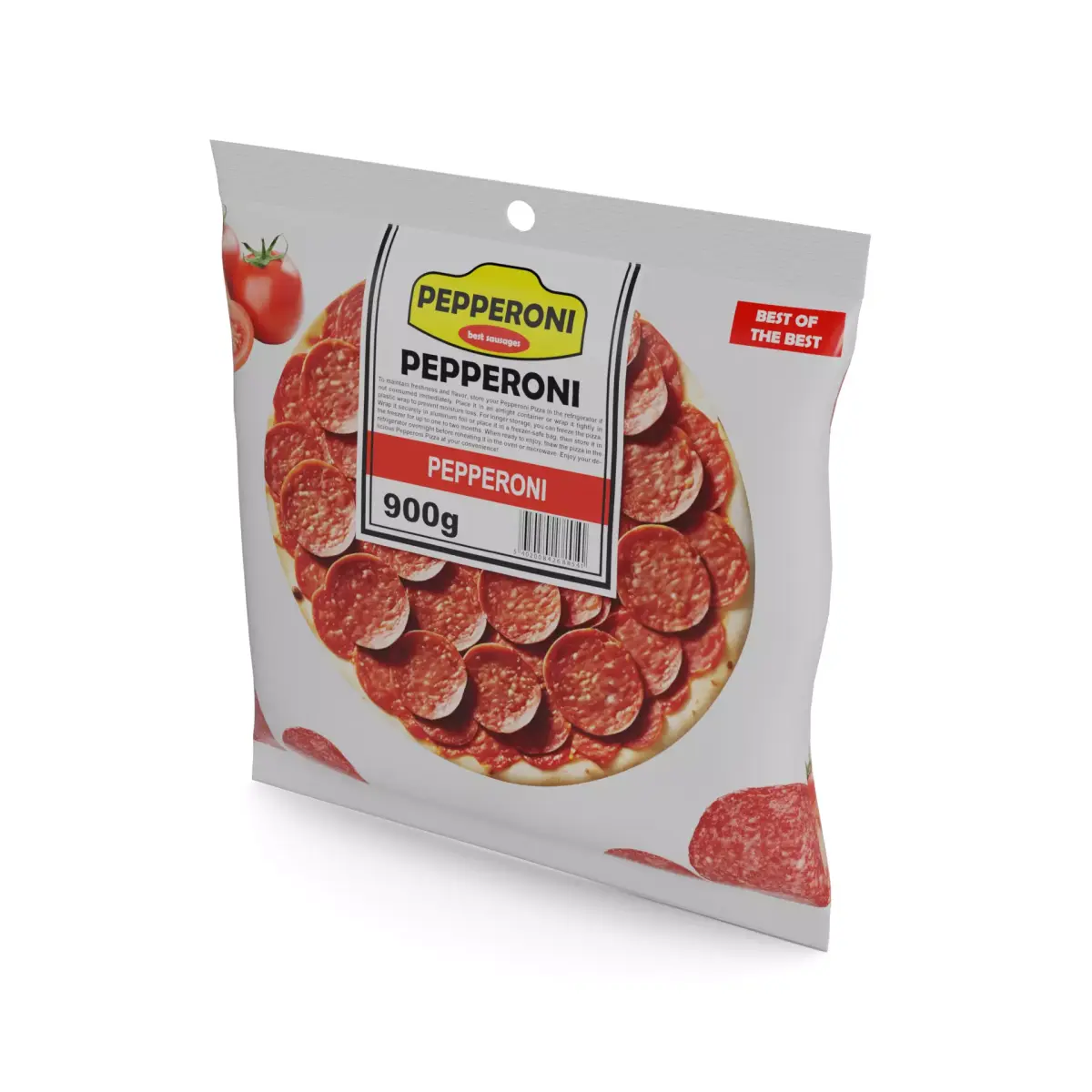 Deli sausages Pepperoni Slices Low-poly 3D model