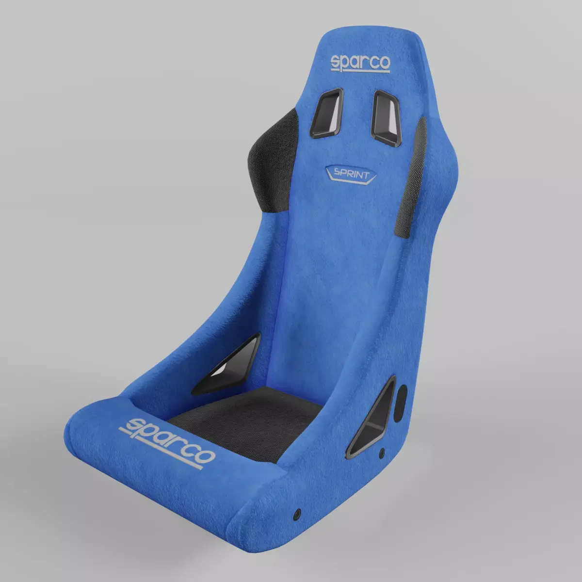Racing Seat Sparco Sprint Suede Blue 3D model