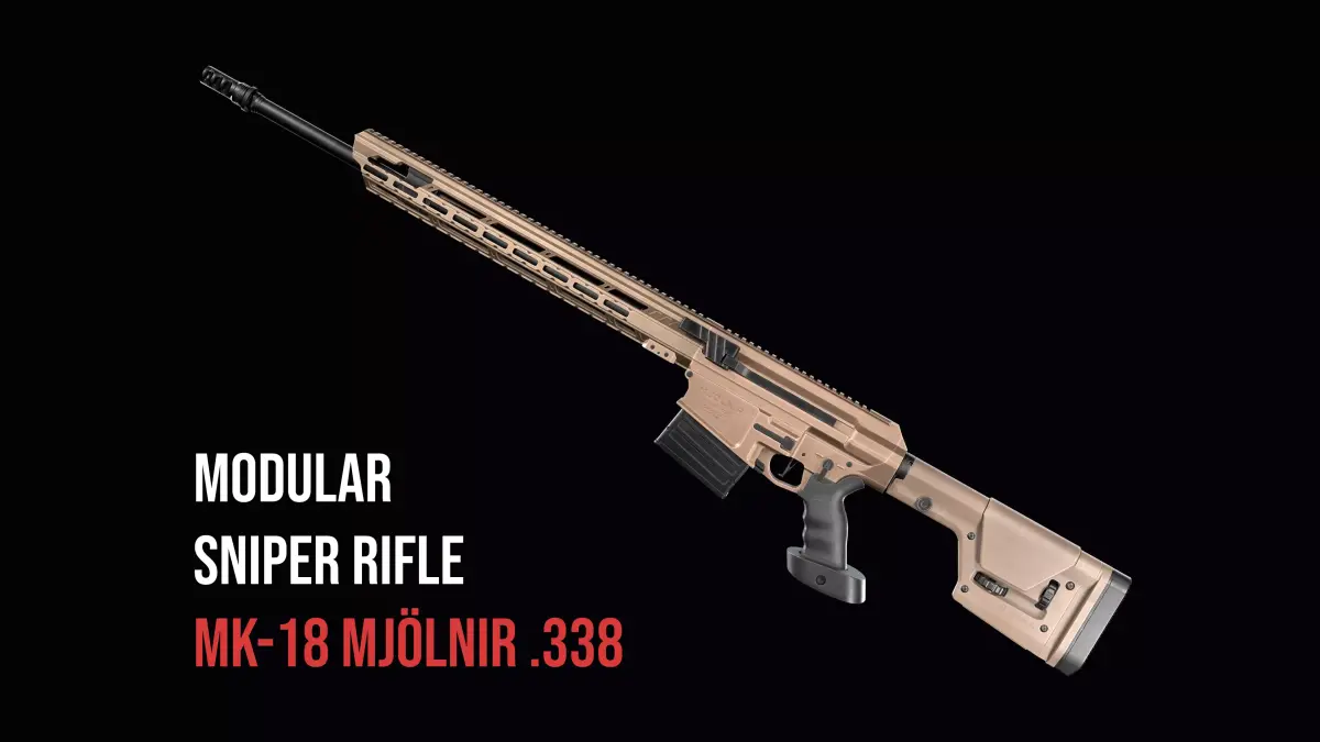 Modular Sniper Rifle MK 18 Mjolnir  Low-poly 3D model