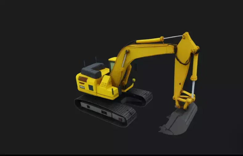 Hydraulic Excavator 3D Model 3D model