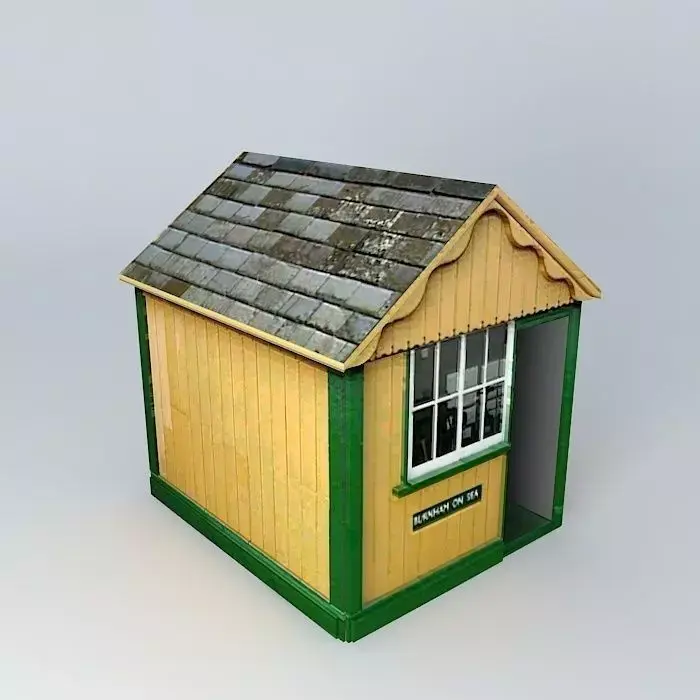 Eco Rail Track Signal Frame Box Old Steam Days Free 3D model