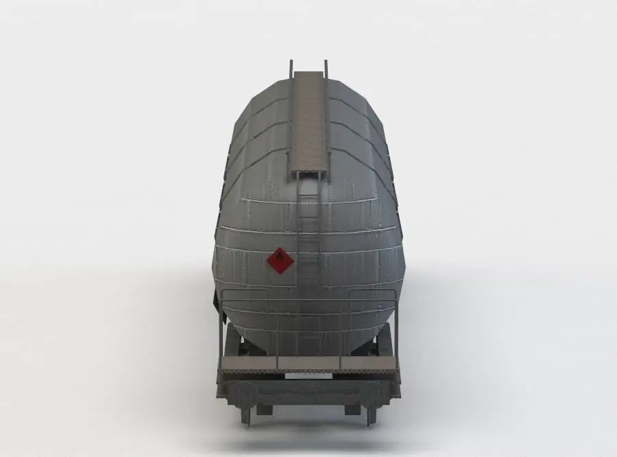 Train wagon Low-poly 3D model