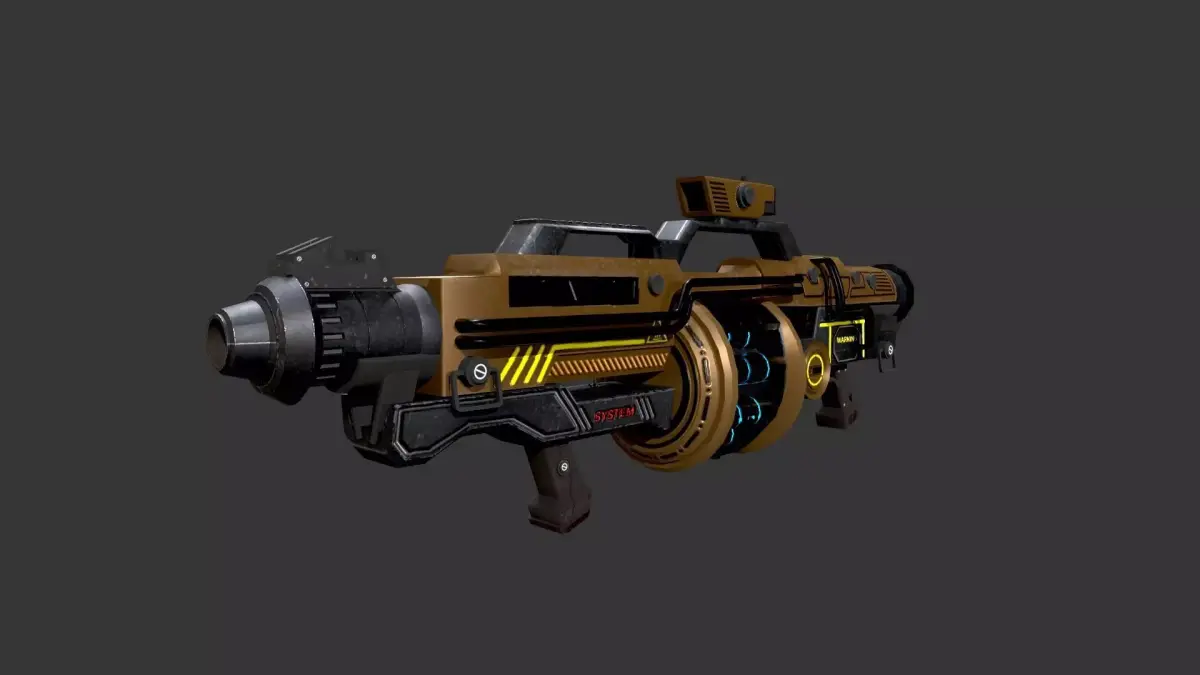 Sci-Fi Gunade  Low-poly 3D model