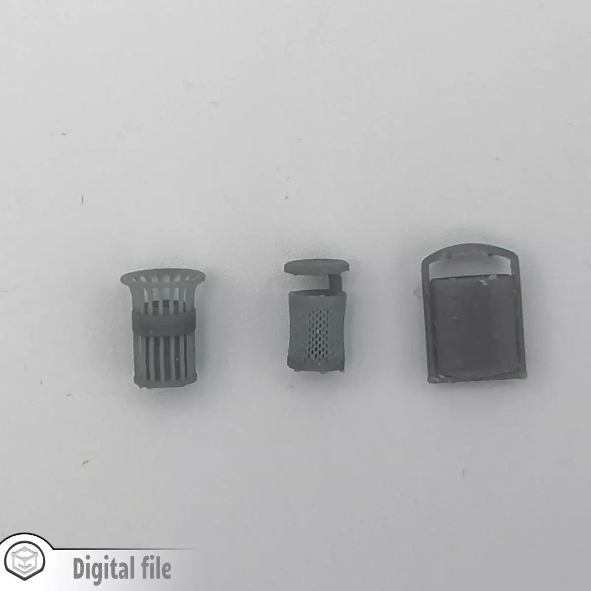 HO Set of 3 recycle bin train model  3D print model purchase