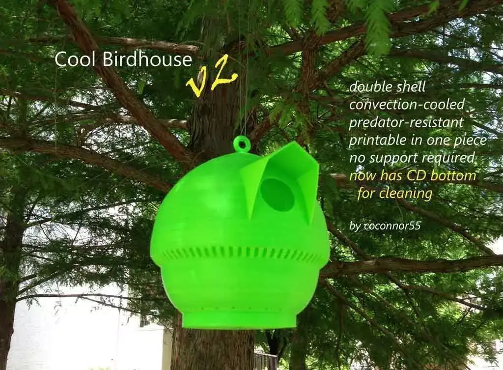 Cool Birdhouse v2 Free 3D print model