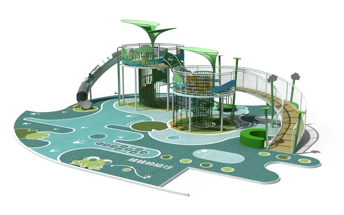 Kids outdoor commercial play structure 3D model 3D model 13