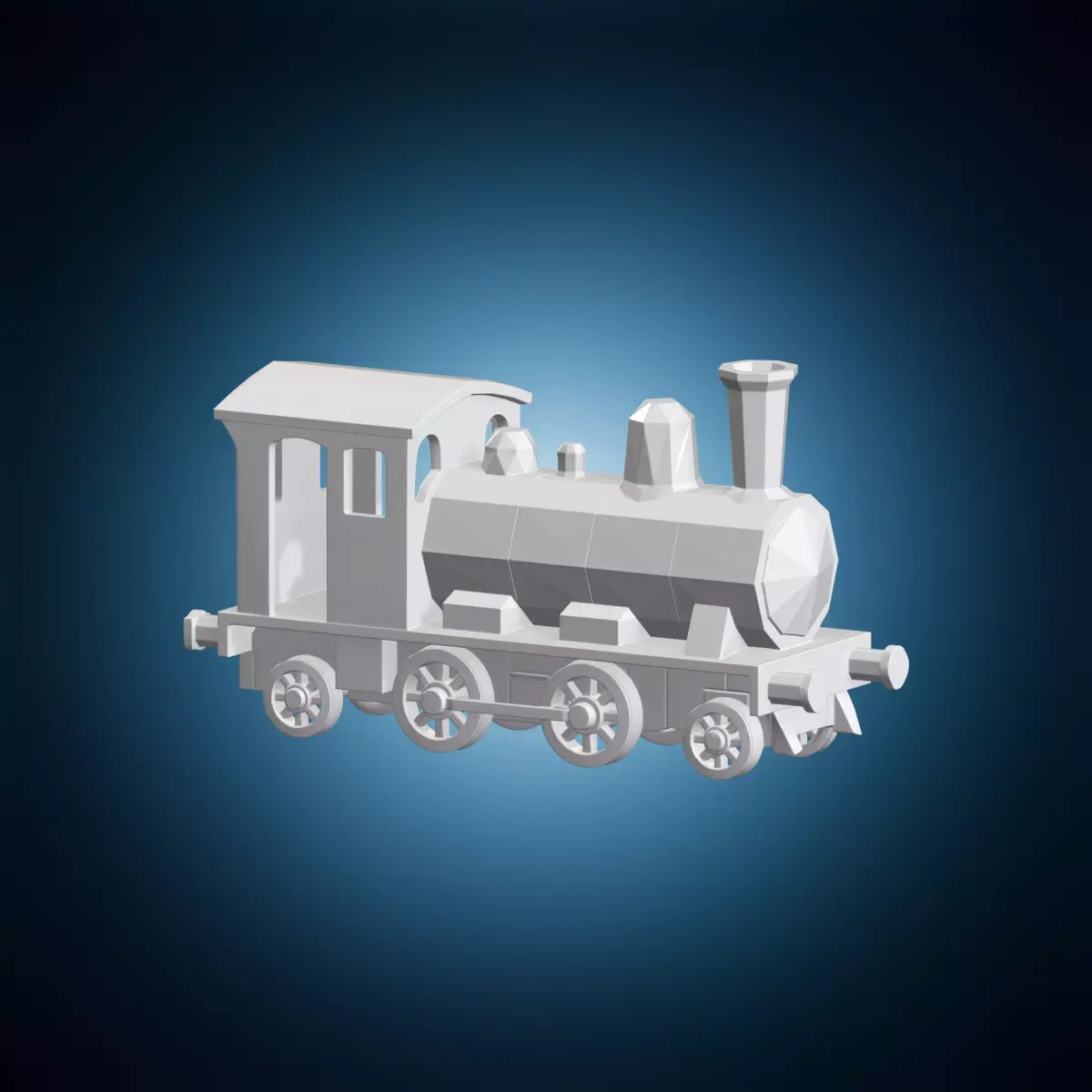Low Poly Freight Engine 3D Print Model 3D print model