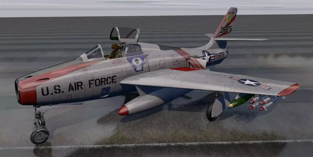 Republic F-84F Thunderstreak 3D model
