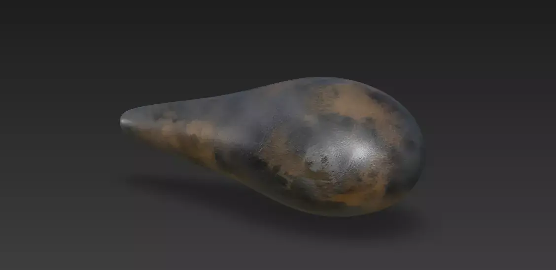 Sci-Fi Aerodynamic Drop Capsule - Industrial Rusty Metal Pod  3D model