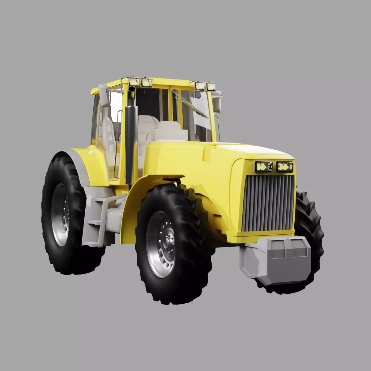 tractor Low-poly 3D model