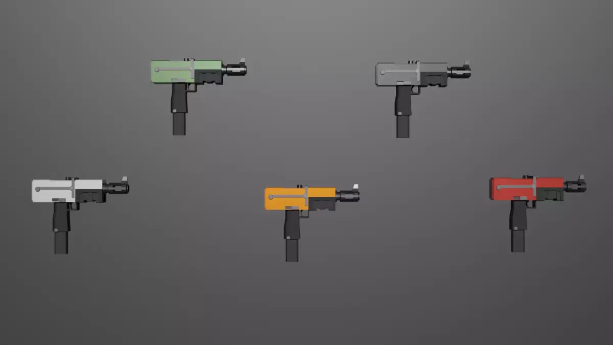 Warhammer 40k Autopistol Pattern Voss Mk 10 Low-poly 3D model