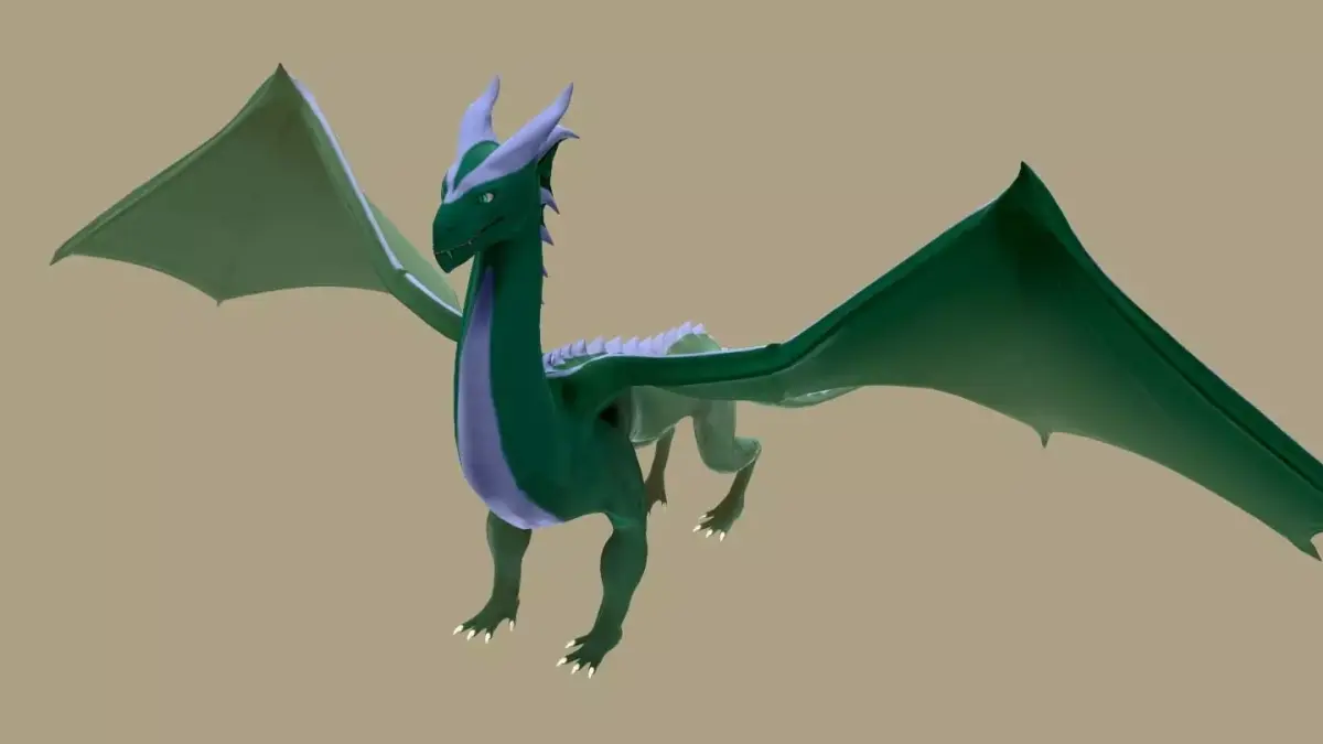 Dragon Low-poly 3D model 5