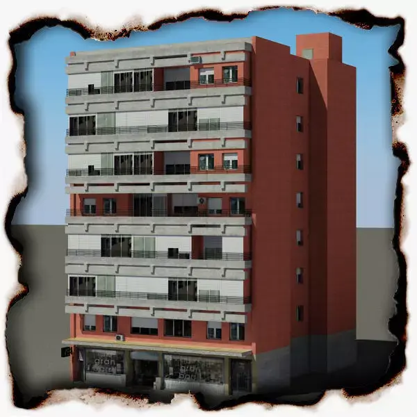 Building residential Low-poly 3D model buy