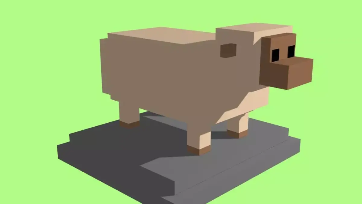 VOXEL SHEEP - MODEL 8 Low-poly 3D model