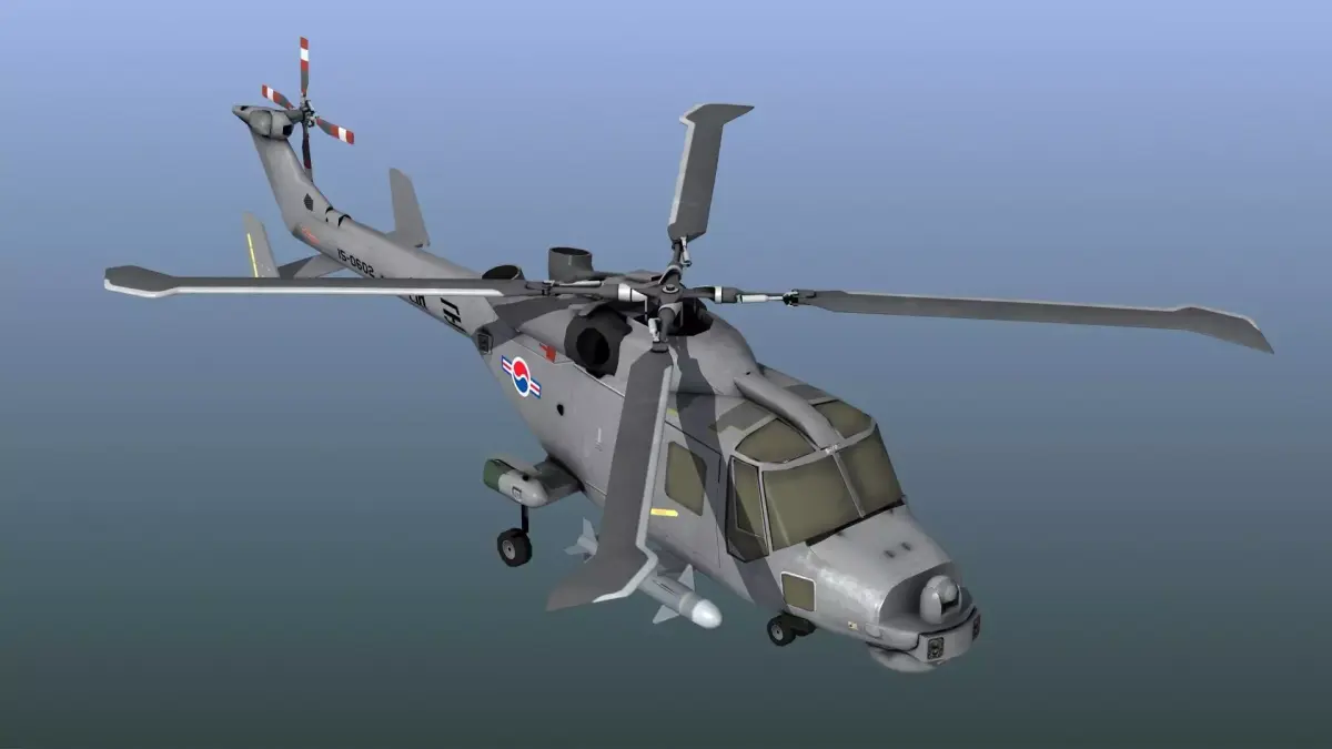 Wildcat Helicopter ROKN LD1 Low-poly 3D model