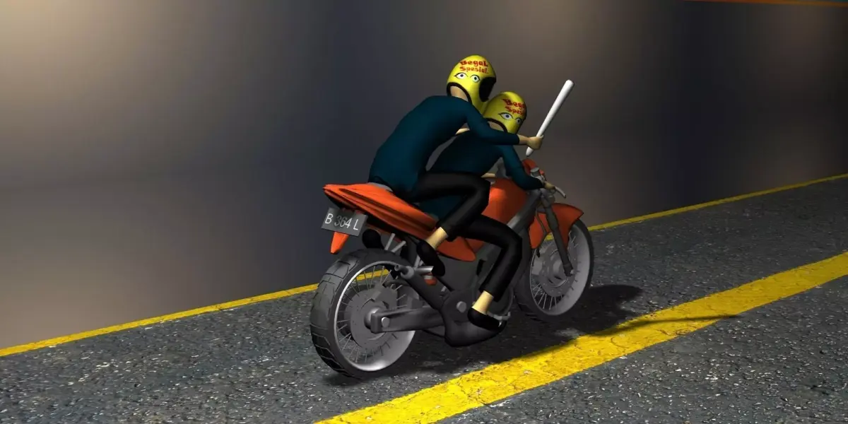motorcycle thief Free low-poly 3D model