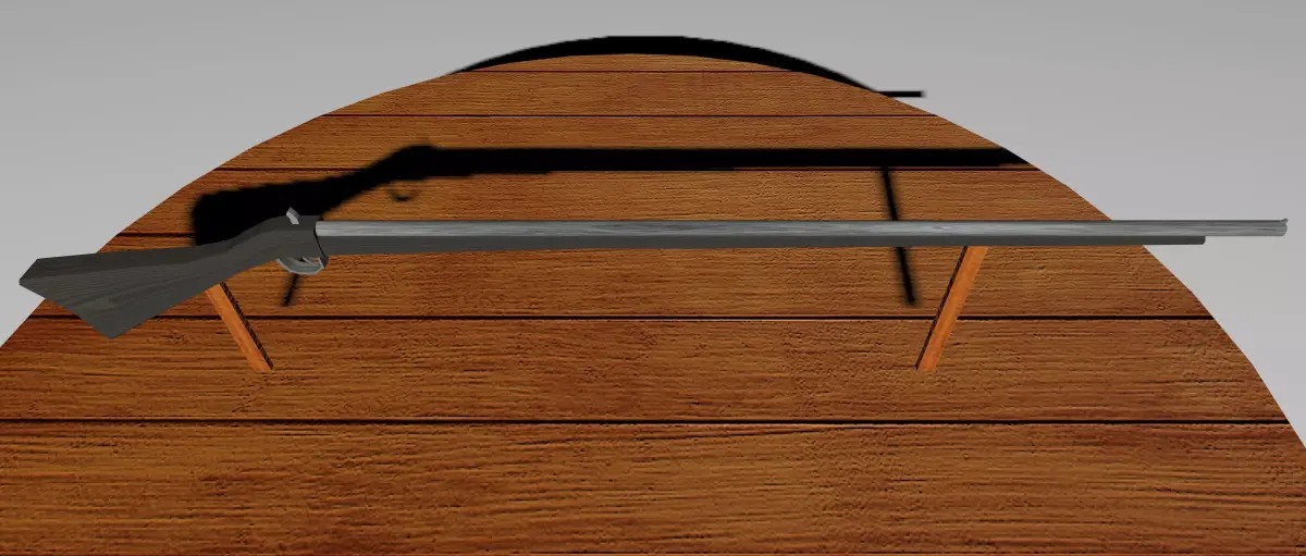 1700-1800 Rifle Low Poly Free low-poly 3D model
