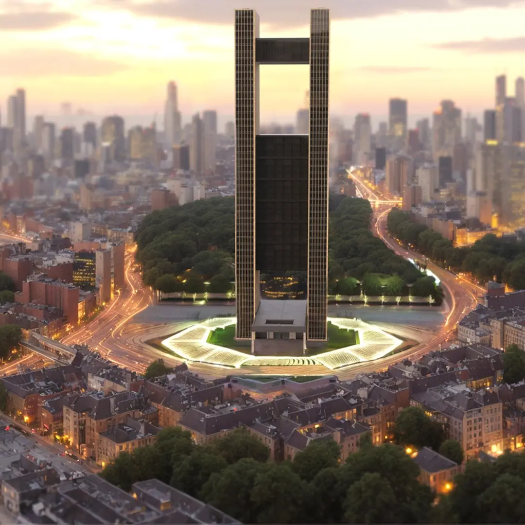Four Seasons Bahrain Modern Hotel with Central Void 3D model