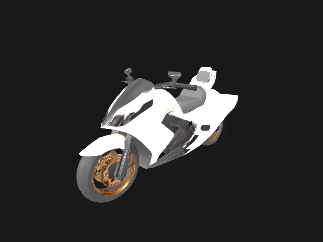Nexus X-9000 Ultra-Detailed Futuristic Motorbike Low-poly 3D model