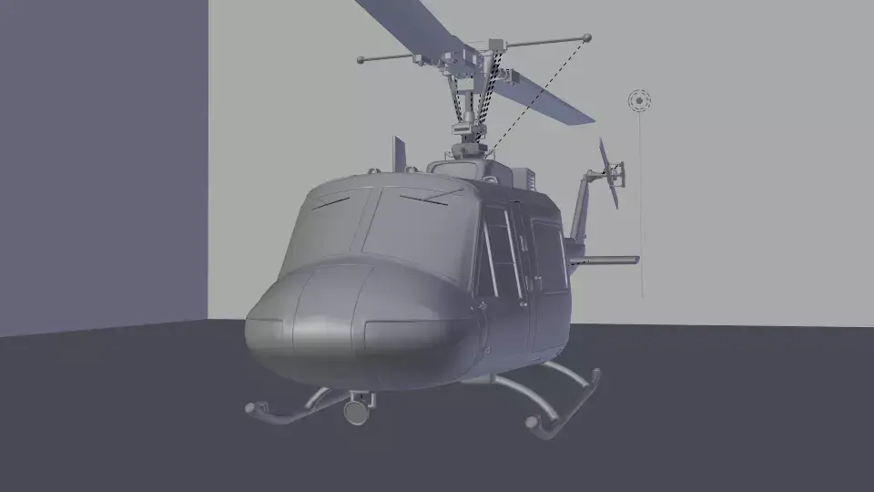 bell uh helicopter Free 3D model