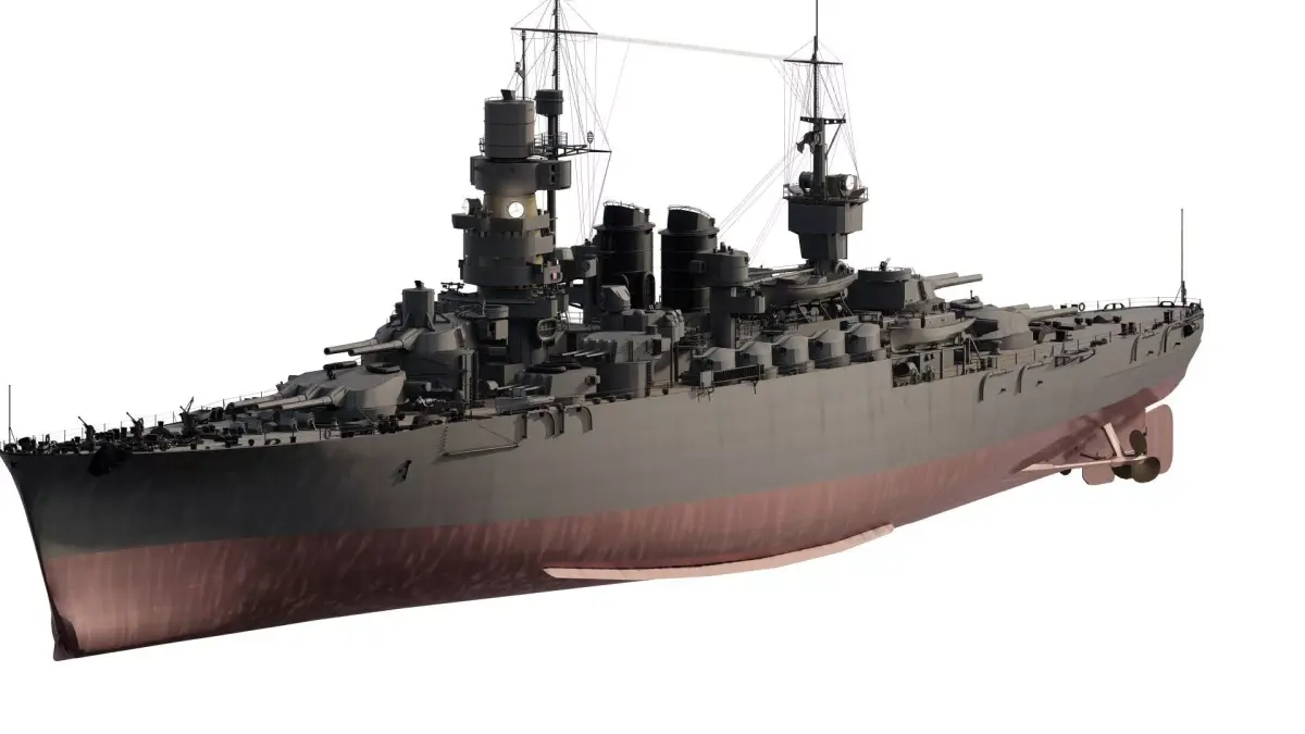 WW2 FRENCH NAVY DETAILED DESTROYER 3D model