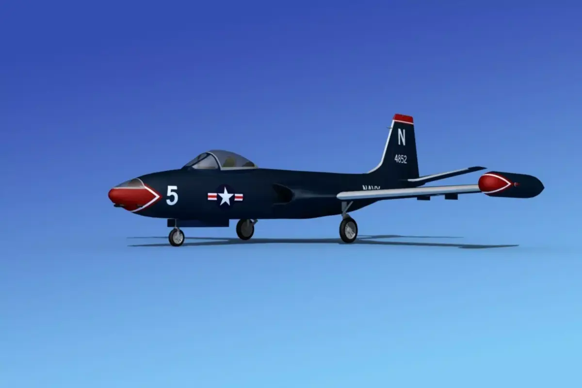 McDonnell F2H4 Banshee V04 3D model