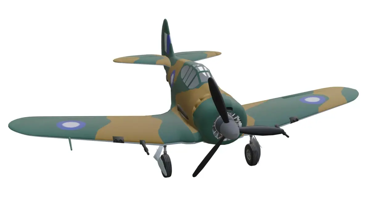 Commonwealth CA-12 Boomerang Low-poly 3D model