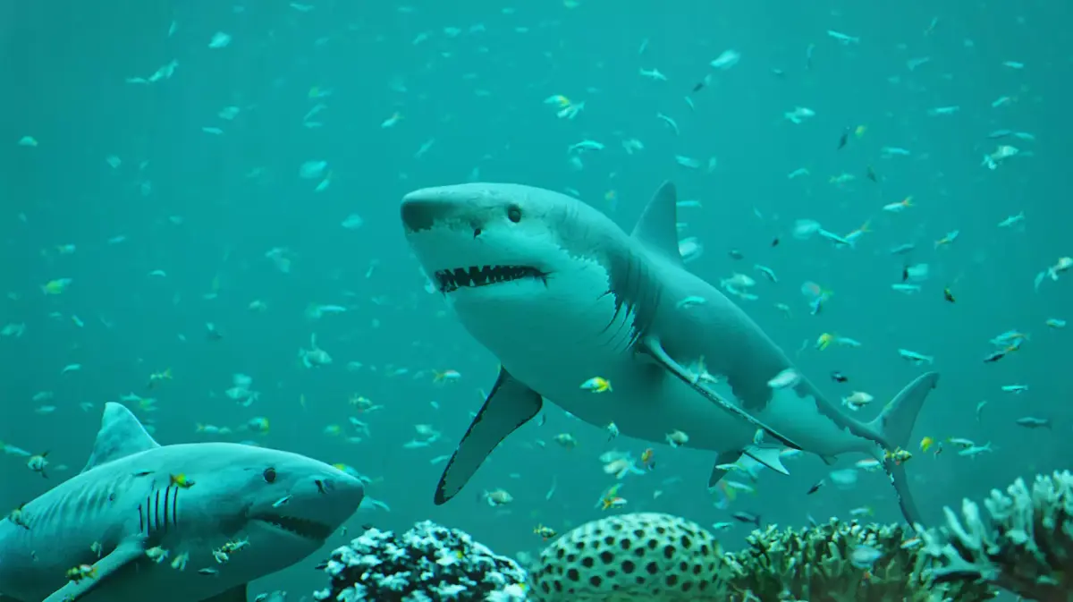 Sharks Underwater Scene Low-poly 3D model