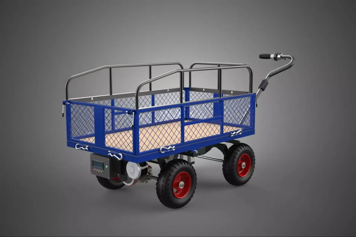 MOTORIZED ALL TERRAIN BED RAILS UTILITY CART OUTDOOR WHEELBARROW 3D model