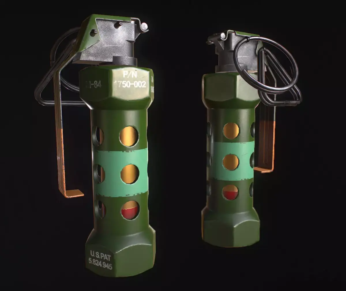 M84 Stun Grenade Low-poly 3D model shop