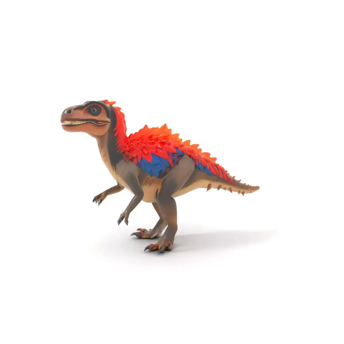 Fiery Feathered Dinosaur model pack Low-poly 3D model