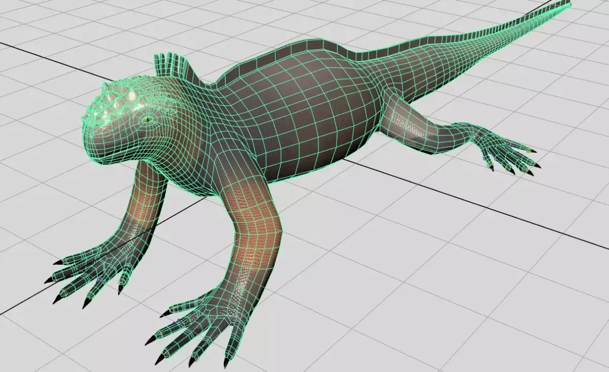 Cartoon Marine Iguana 3D model