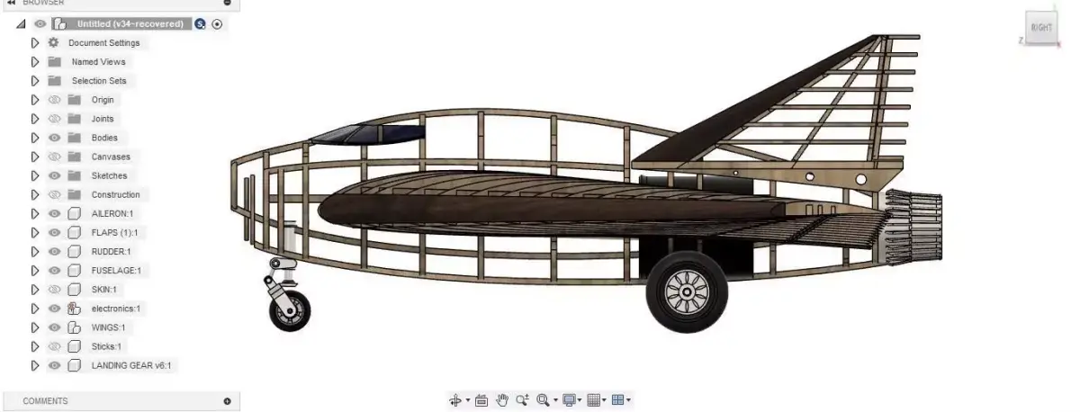 Northrop XP79b Flying Ram 3D model
