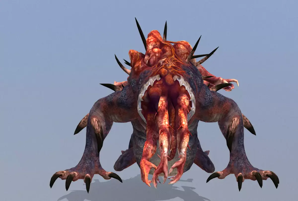 Sand Worm OctoWorm Sandbeast Attack Animation 3D model